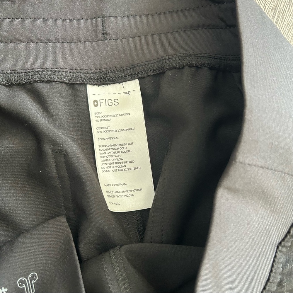 Figs Technical Coleccin Black Drawstring Pants - image 6